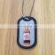 Stock size silicone aluminum dog tag with ball chain