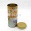 Cylinder metal food tin can with stackable empty tin can