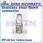 GOGO ATCPneumatic Air Compressor Hose 12mm Coupler Plug Socket Connector SUS PP-40 One touch quick fitting ss304 stainless steel