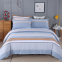 100% Cotton white bed sheet for hotel and dormitory stripe and simple