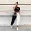 2020 Hip Hop Women's Fashion High Waist Contrast Trouser Color Stitching Beamed Casual Pants Girl Plus Size Streetwear