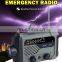 Solar Panel Powered Battery Mobile Charger Hand-Cranked Solar Radio Power Bank Lighter