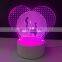 pattern 7 colorful change Energy saving USB led night lamp kids room decoration 3d led night lamp