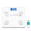 Amazon Hot Selling Bmi Muscle Body Fat Analysis Batteries Blue Tooth Electronic Weighing Scale
