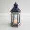 Outdoor Antique  Lantern Grey Wood Candle Lanterns Home Decorative Lantern Stand