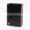 Shiny black handbag with hot stamping logo embossing on surface cardboard paper bag for gift products packing wine bag