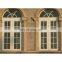 cheap house building fixed PVC windows tempered glass arch shaped windows
