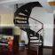 Factory Price Stairs Contemporary Steel Wood Spiral Staircase Single Stringer