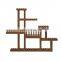 K&B Wholesale cheap windmill style multi layer solid wooden planting flower plants pot stand shelves for garden