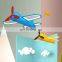 Creative Design Aircraft Shape Light For Children's Room Boy's Room Yellow Blue Pendant Lighting Fixtures