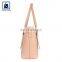 Matching Stitching Luxury Pattern Zipper Closure Type Women Genuine Leather Handbag Exporter