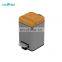 Entry-level basic 3L stainless steel rectangular square pedal bin bamboo lid soft close inner bucket home bathroom kitchen
