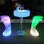 LED bar table for hotel outdoor bar stools led glow in dark plastic table