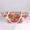 Custom Flower Pattern Beach Bag Cotton Canvas Beach Bag With Rope Handle