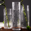 Wholesale Cheap Clear Glass Cylinder Vases Thick Tall Crackle Glass Vase For Home Wedding Decoration