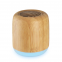 Promotion Mini Wooden Wireless Bluetooth Speaker High Quality Stereo Sound BT 5.3 Speaker with LED light