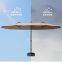 outdoor big size 3-head steel umbrella waterproof and sunshade