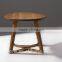 OA-4067 Solid Oak Corner Sofa Coffee Table with Wood Legs