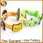 2015 cartoon kids button silicone bracelet