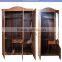 Armoire 3 doors dark beech color with middle mirror fashional design