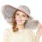 Newest design wide brim glance sombrero straw hat wholesale for lady
