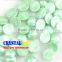 8mm Chrysolite acrylic hot fix pearl, flat-back artificial Plastic ABS materila pearl