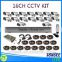 Digital Camera kit smart peephole viewer 16CH CCTV DVR with 800TVL CMOS IR bullet Cameras dvr kit