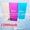 2015 New Design Power Bank Ultra-thin Portable Power Bank 12000mah