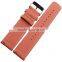 2015 New Style 22mm Black Orange Pink Leather watch strap wholesale 3pcs