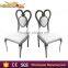 foshan wholesale popular heart shape stainless steel dining chair
