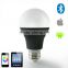 RGB Color Changing LED Light Bulb E27 APP Enabled Bluetooth Remote Control by Apple iPhone iPad Android Device