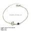 BXA-0926 925 Silver Religion Beaded Bracelet with Small Charm and Amethyst