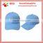 Blue color cotton 6 panel baseball cap