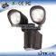 Utilitech Pro 110-Degree 2-Head Black LED Motion-Activated Flood Light with Timer