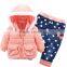 2015 Latest developed fancy baby winter warm set