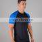 Mens fitness gym dri fit custom fashionable compressed muscle fit t shirts