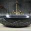 2016 good sales Super black granite vessel sink