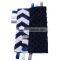 2016 Super Soft Royal Blue Organic Cotton Bandana with White Blue Chevron