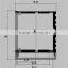 QS-A61 43x32mm LED Aluminum Extrusion / Aluminum LED Profile For Stairs Lighting