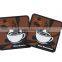 2016 eco-freidly custom shaped rubber square coffee cup coaster mats