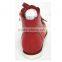 Red pretty flower young lady casual shoes