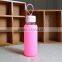 Cheap plastic silicone sleeve clear sport bottle,screw lid handle plastic water bottle,custom colorful sports water bottle