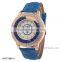 Luxury Women Fashion Leather Band Quicksand Crystal Quartz Watch