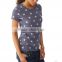 custom women plain summer short sleeve star t shirt full printing