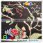 New Black background heavy curtain velvet printed fabric for living room/ bedroom