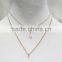 Newest Elegant Multi Layered Pink Cloudy Bead Charmed Necklace 2016 Fashion Necklace Wholesale