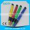 long clip colored barrel click ball pen with black soft grip