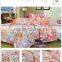 4PCS Sateen reactive Printed flannel bedding sets