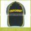 Stitching fabric Baseball cap embroider logo black baseball hat