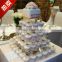 Five Tier Crystal Clear Acrylic Glass Square Wedding Cake Stand Cupcake Tree for Wedding Cupcakes Dessert Tower